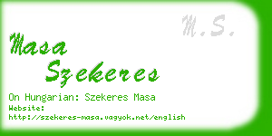 masa szekeres business card